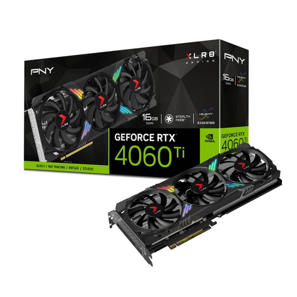 PNY GeForce RTX 4060 Ti 16GB XLR8 Gaming VERTO EPIC-X RGB Triple