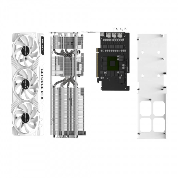 PNY GeForce RTX 4070 Ti 12GB VERTO LED トリプルファン (White 